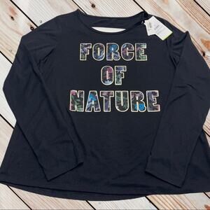 OLD NAVY Women’s XXL Black Long Sleeve Tee Shirt FORCE OF NATURE